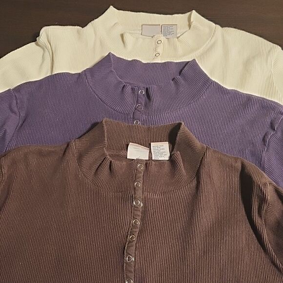 BUNDLE OF THREE Susquehanna Trail Outfitters half-length button front thermal - Picture 11 of 11